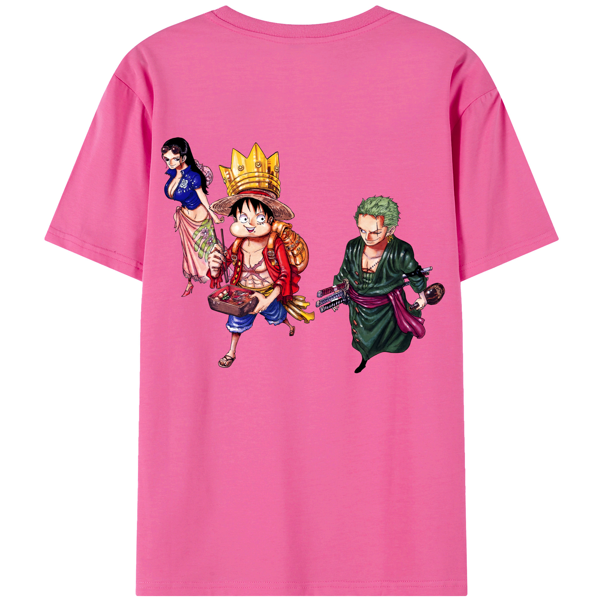 ワンピース モンキー・D・ルフィ ONE PIECE Monkey D. Luffy レディース半袖Tシャツ(バックプリント)